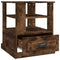 vidaXL Side Table Smoked Oak 50x50x60 cm Engineered Wood
