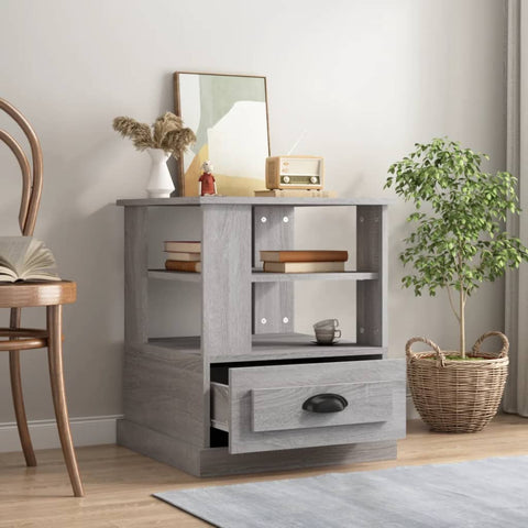 vidaXL Side Table Grey Sonoma 50x50x60 cm Engineered Wood
