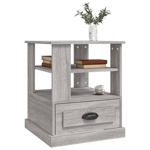 vidaXL Side Table Grey Sonoma 50x50x60 cm Engineered Wood