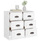 vidaXL Sideboard White 70x35.5x67.5 cm Engineered Wood
