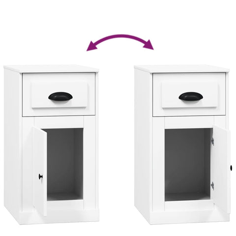 vidaXL Side Cabinet with Drawer White 40x50x75 cm Engineered Wood