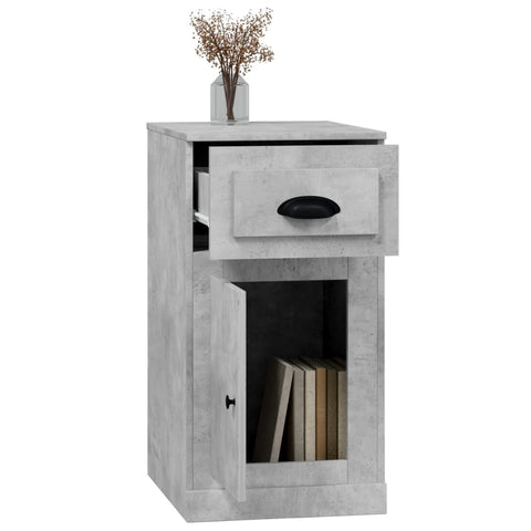 vidaXL Side Cabinet with Drawer Concrete Grey 40x50x75 cm Engineered Wood