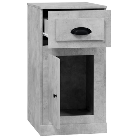 vidaXL Side Cabinet with Drawer Concrete Grey 40x50x75 cm Engineered Wood