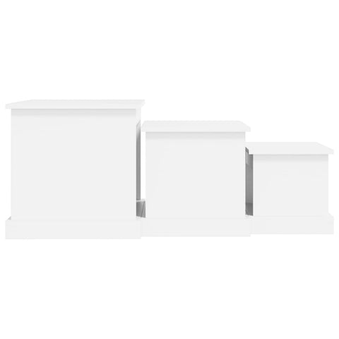 vidaXL Coffee Tables 3 pcs White Engineered Wood