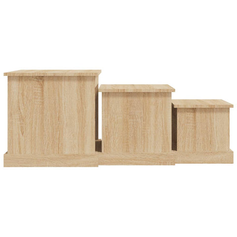 vidaXL Coffee Tables 3 pcs Sonoma Oak Engineered Wood