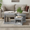 vidaXL Coffee Tables 3 pcs Concrete Grey Engineered Wood