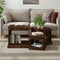 vidaXL Coffee Tables 3 pcs Smoked Oak Engineered Wood