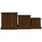 vidaXL Coffee Tables 3 pcs Brown Oak Engineered Wood