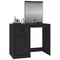 vidaXL Dressing Table with Mirror Black 90x50x132.5 cm Engineered Wood