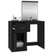 vidaXL Dressing Table with Mirror Black 90x50x132.5 cm Engineered Wood