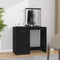 vidaXL Dressing Table with Mirror Black 90x50x132.5 cm Engineered Wood