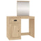 vidaXL Dressing Table with Mirror Sonoma Oak 90x50x132.5 cm Engineered Wood