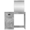 vidaXL Dressing Table with Mirror Concrete Grey 90x50x132.5 cm Engineered Wood