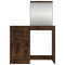 vidaXL Dressing Table with Mirror Smoked Oak 90x50x132.5 cm Engineered Wood