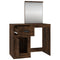 vidaXL Dressing Table with Mirror Smoked Oak 90x50x132.5 cm Engineered Wood