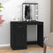 vidaXL Dressing Table with LED Black 90x50x132.5 cm Engineered Wood
