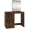 vidaXL Dressing Table with LED Smoked Oak 90x50x132.5 cm Engineered Wood
