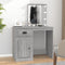 vidaXL Dressing Table with LED Grey Sonona 90x50x132.5 cm Engineered Wood