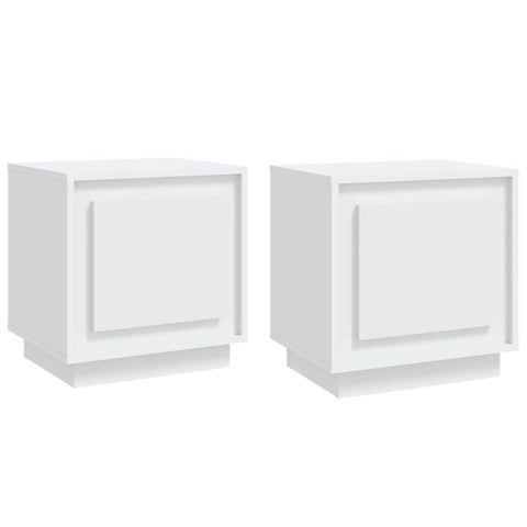 vidaXL Bedside Cabinets 2 pcs White 44x35x45 cm Engineered Wood