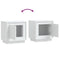 vidaXL Bedside Cabinets 2 pcs White 44x35x45 cm Engineered Wood