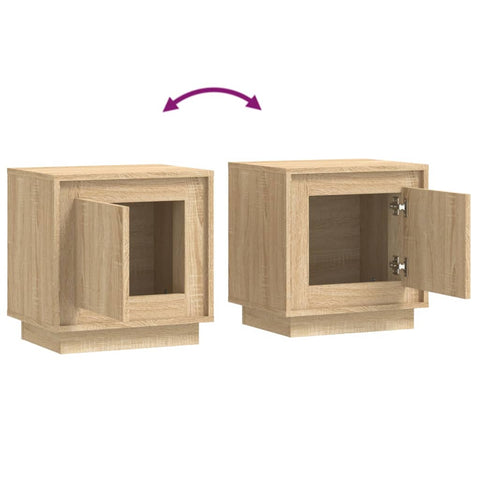 vidaXL Bedside Cabinets 2 pcs Sonoma Oak 44x35x45 cm Engineered Wood