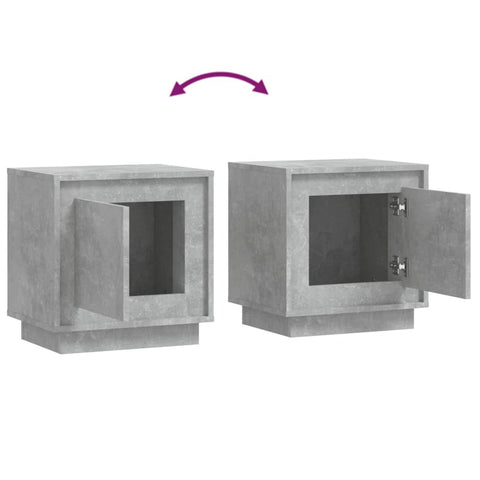 vidaXL Bedside Cabinets 2 pcs Concrete Grey 44x35x45 cm Engineered Wood