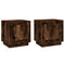 vidaXL Bedside Cabinets 2 pcs Smoked Oak 44x35x45 cm Engineered Wood