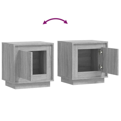 vidaXL Bedside Cabinets 2 pcs Grey Sonoma 44x35x45 cm Engineered Wood