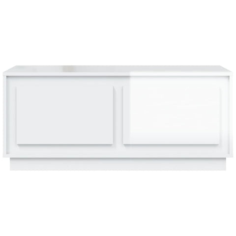 vidaXL Coffee Table High Gloss White 102x50x44 cm Engineered Wood