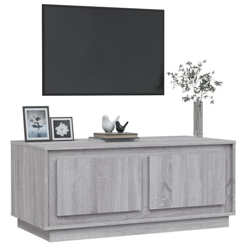 vidaXL Coffee Table Grey Sonoma 102x50x44 cm Engineered Wood