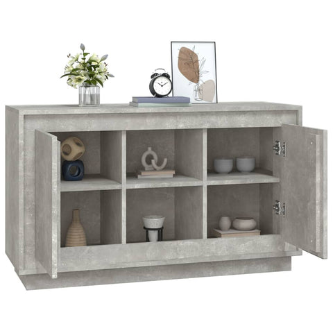 vidaXL Sideboard Concrete Grey 102x35x60 cm Engineered Wood
