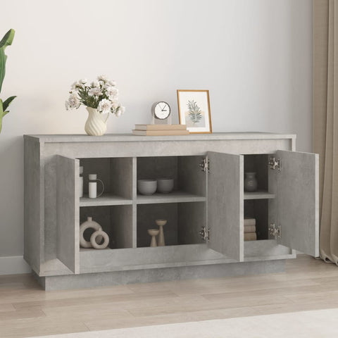 vidaXL Sideboard Concrete Grey 102x35x55 cm Engineered Wood