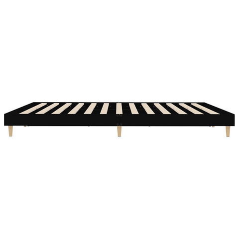 vidaXL Bed Frame without Mattress Black 120x200 cm Engineered Wood