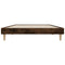 vidaXL Bed Frame without Mattress Smoked Oak 100x200 cm Engineered Wood