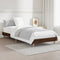 vidaXL Bed Frame without Mattress Brown Oak 75x190 cm Small Single Engineered Wood