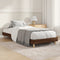 vidaXL Bed Frame without Mattress Brown Oak 75x190 cm Small Single Engineered Wood