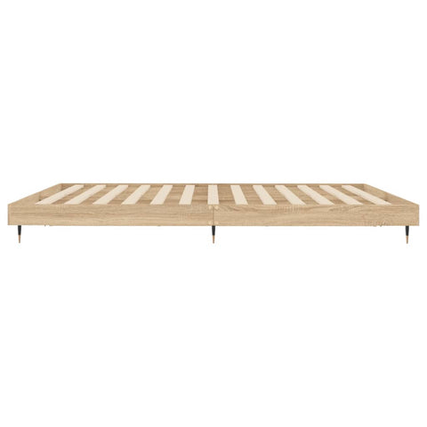 vidaXL Bed Frame without Mattress Sonoma Oak 200x200 cm Engineered Wood