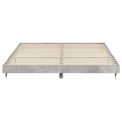 vidaXL Bed Frame without Mattress Concrete Grey 200x200 cm