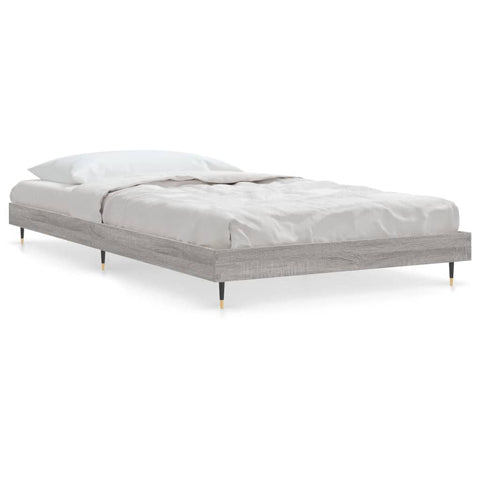 vidaXL Bed Frame without Mattress Grey Sonoma 90x200 cm Engineered Wood