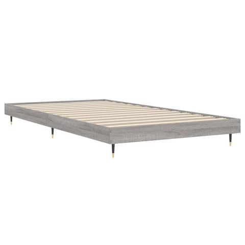 vidaXL Bed Frame without Mattress Grey Sonoma 90x200 cm Engineered Wood