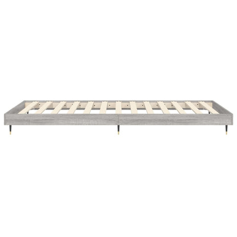 vidaXL Bed Frame without Mattress Grey Sonoma 90x200 cm Engineered Wood