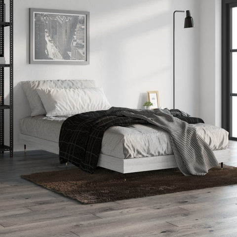 vidaXL Bed Frame without Mattress Grey Sonoma 90x200 cm Engineered Wood
