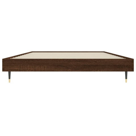 vidaXL Bed Frame without Mattress Brown Oak 90x200 cm Engineered Wood