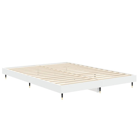 vidaXL Bed Frame without Mattress White 140x190 cm Engineered Wood