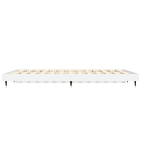 vidaXL Bed Frame without Mattress White 140x190 cm Engineered Wood