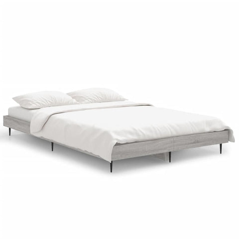 vidaXL Bed Frame without Mattress Grey Sonoma 120x190 cm Small Double Engineered Wood