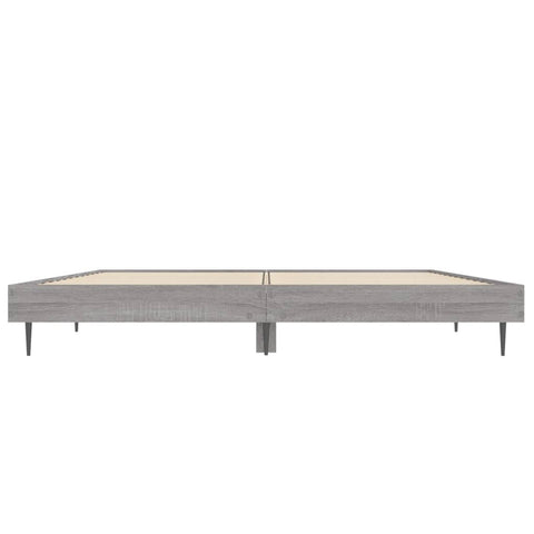 vidaXL Bed Frame without Mattress Grey Sonoma 120x190 cm Small Double Engineered Wood