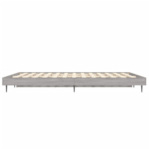 vidaXL Bed Frame without Mattress Grey Sonoma 120x190 cm Small Double Engineered Wood
