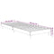 vidaXL Bed Frame without Mattress Sonoma Oak 75x190 cm Small Single Engineered Wood