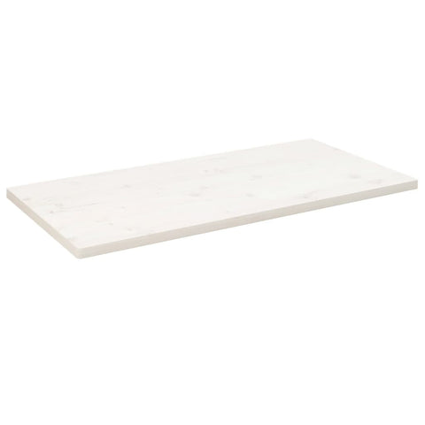 vidaXL Table Top White 110x55x2.5 cm Solid Wood Pine Rectangular